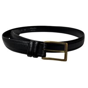 Mezlan Leather and Deerskin Belt, Men, Size 36